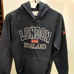 Zone One London England Embroidered Hoodie Size S